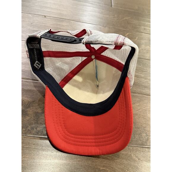 Budweiser Eagle Mens Red Blue Beer Adjustable SnapBack Trucker Hat Mesh Cap OSFM - Picture 6 of 9